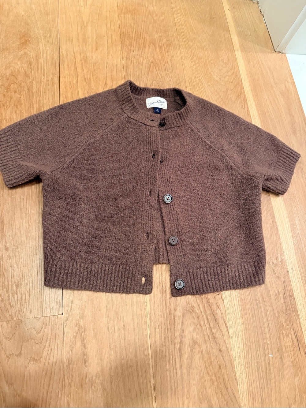 Universal Thread Brown Short Sleeve Button Cardigan